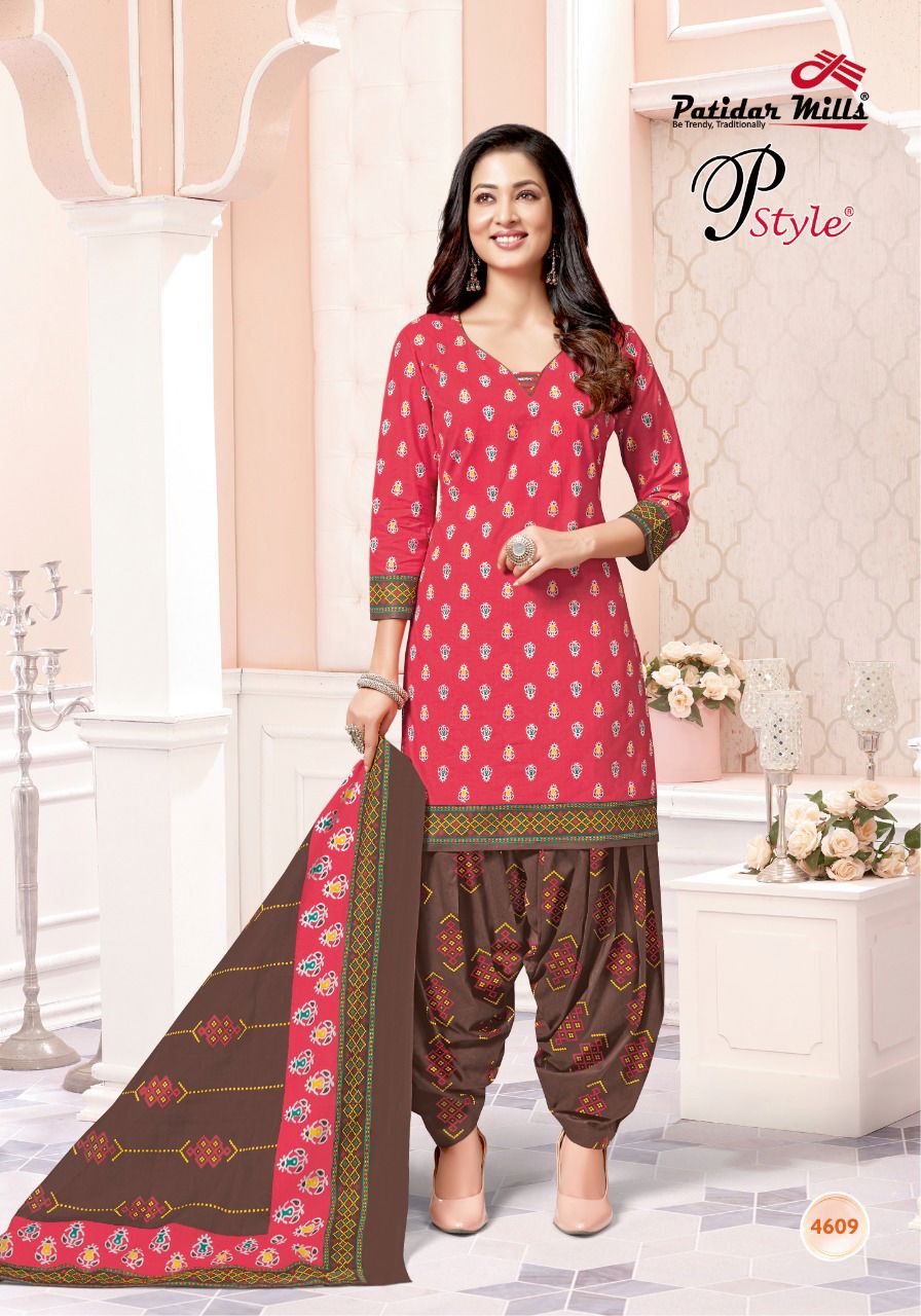 Patidar P Style 46 Cotton Casual Daily Wear Printed Dress Material Collection